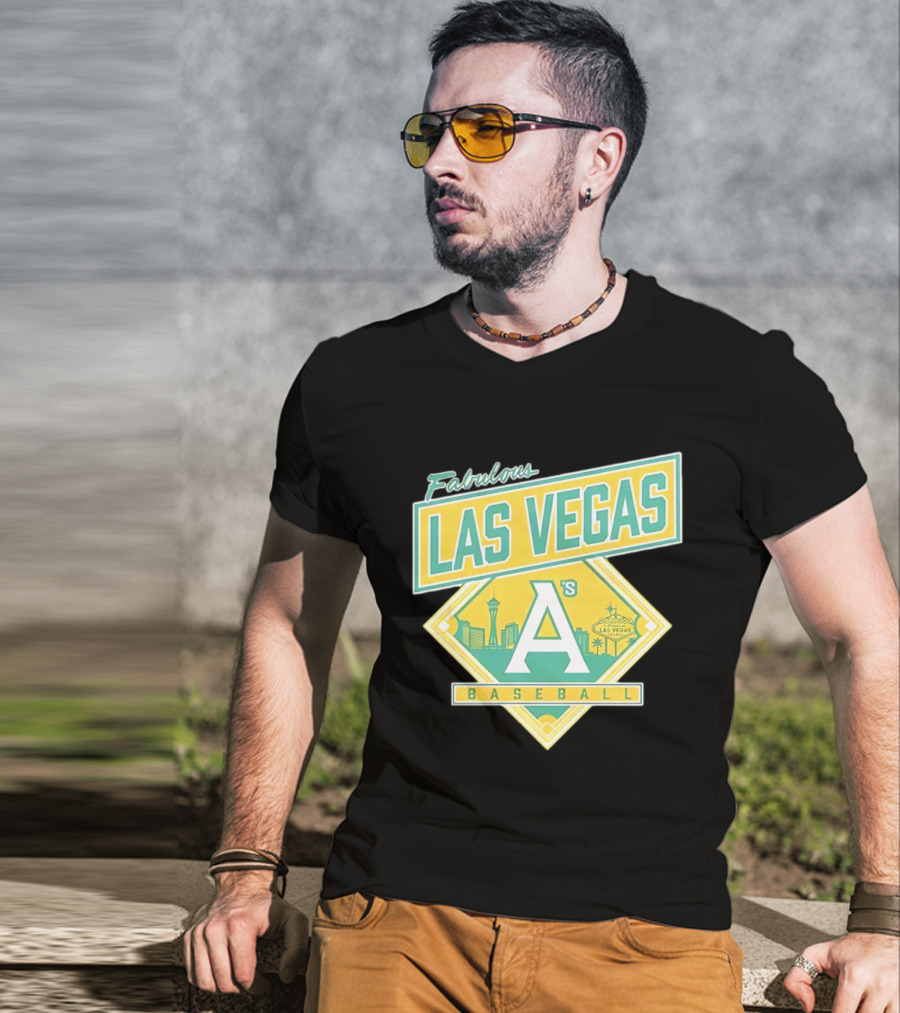 Fabulous Las Vegas A's Baseball 2026 Skyline T-Shirt