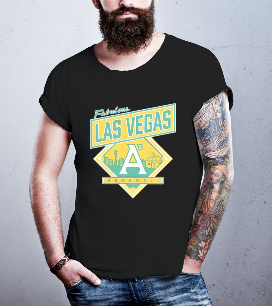 Fabulous Las Vegas A's Baseball 2026 Skyline T-Shirt