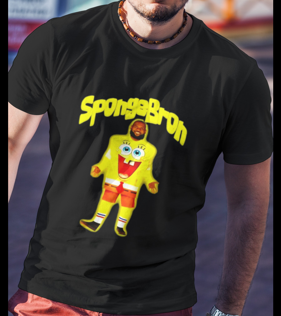 SpongeBron LeBron James Los Angeles Lakers T-Shirt