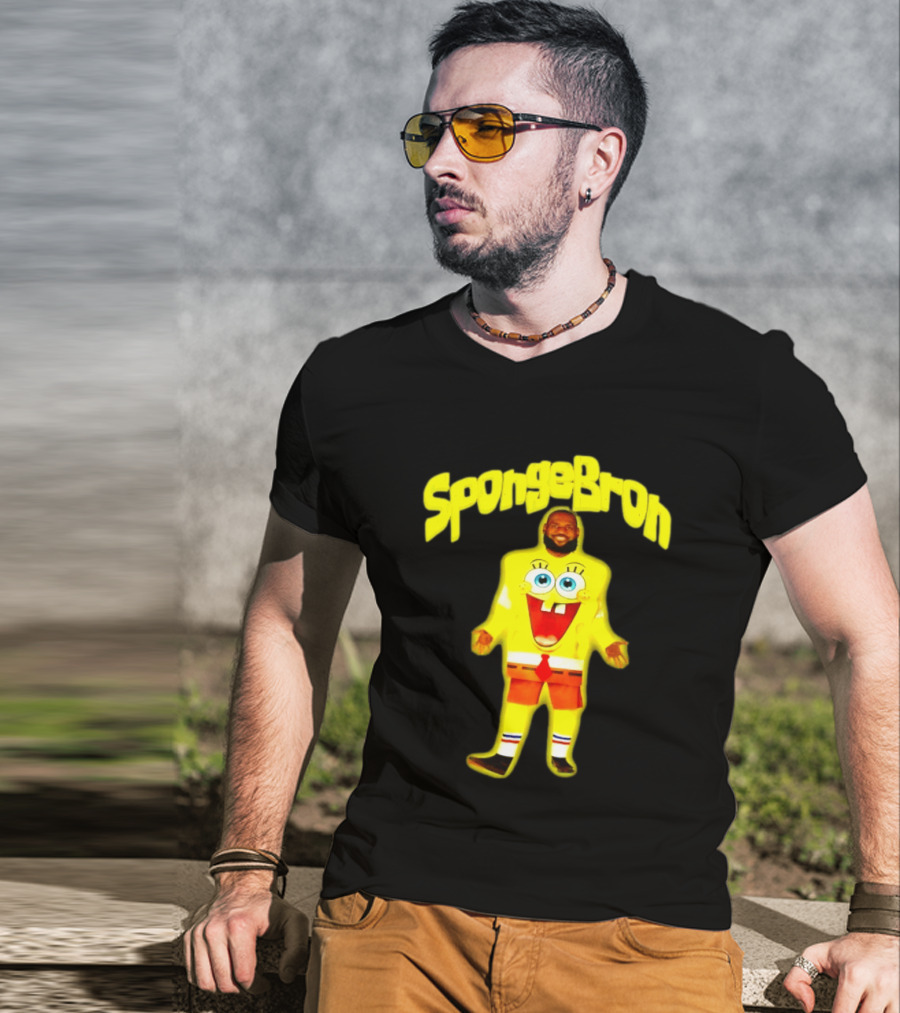 SpongeBron LeBron James Los Angeles Lakers T-Shirt