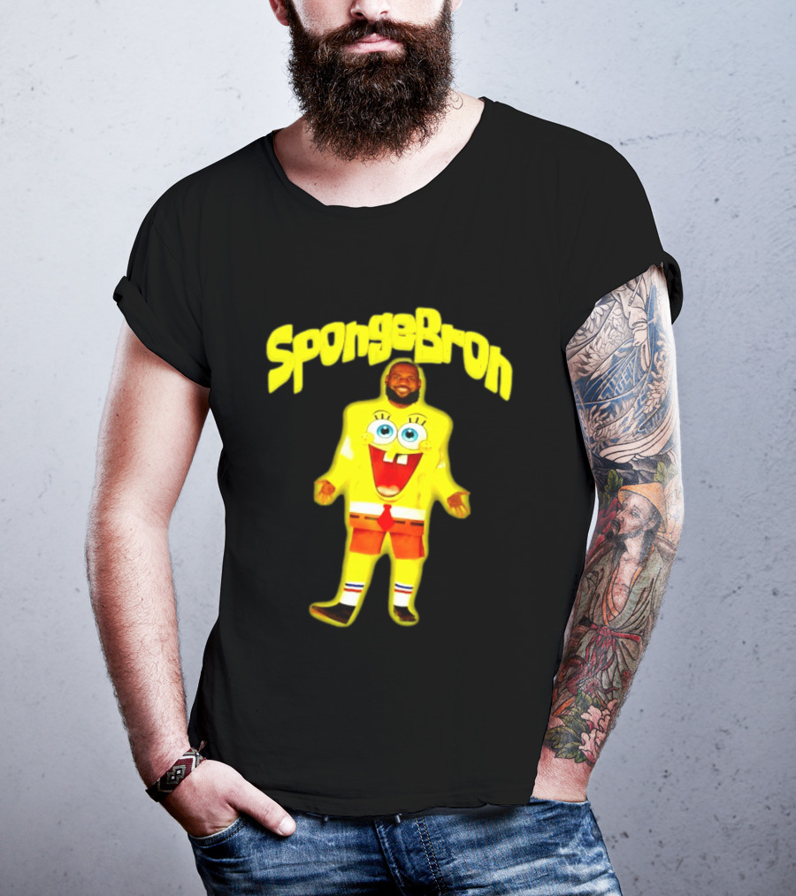 SpongeBron LeBron James Los Angeles Lakers T-Shirt