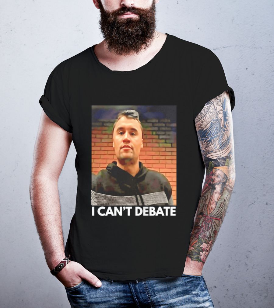 I Can't Debate Iconic Reference X George Floyd Charlie Kirk T-Shirt