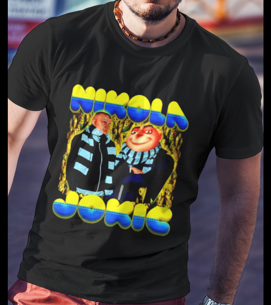 Nikola Jokic Denver Nuggets Gru Minions Scarf T-Shirt