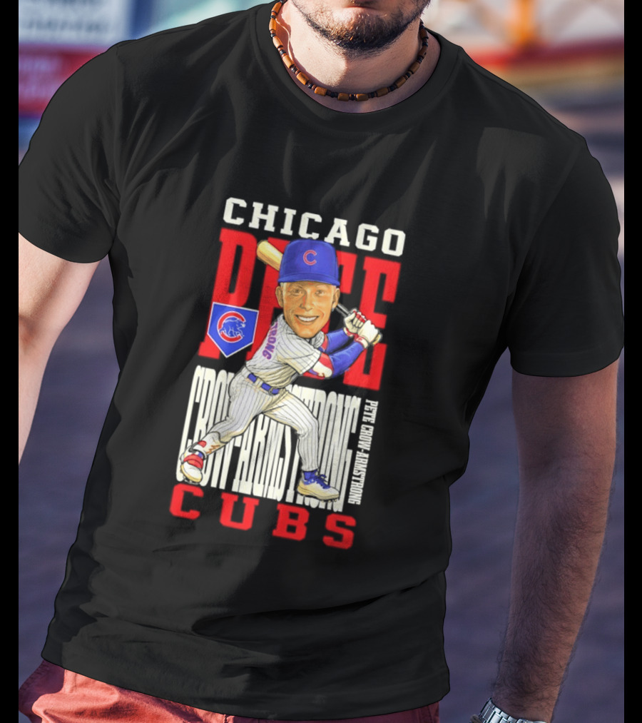 Chicago Pete Cubs Baseball Caricature Clash T-Shirt