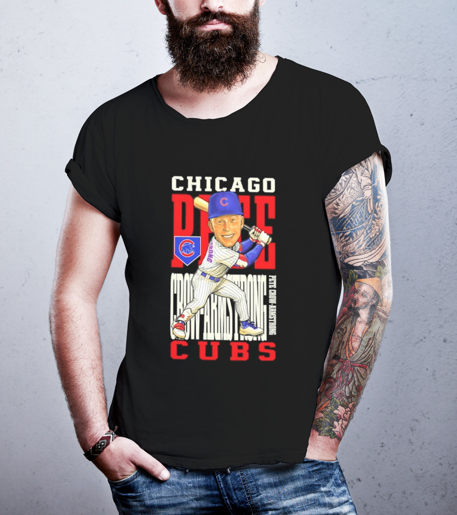 Chicago Pete Cubs Baseball Caricature Clash T-Shirt