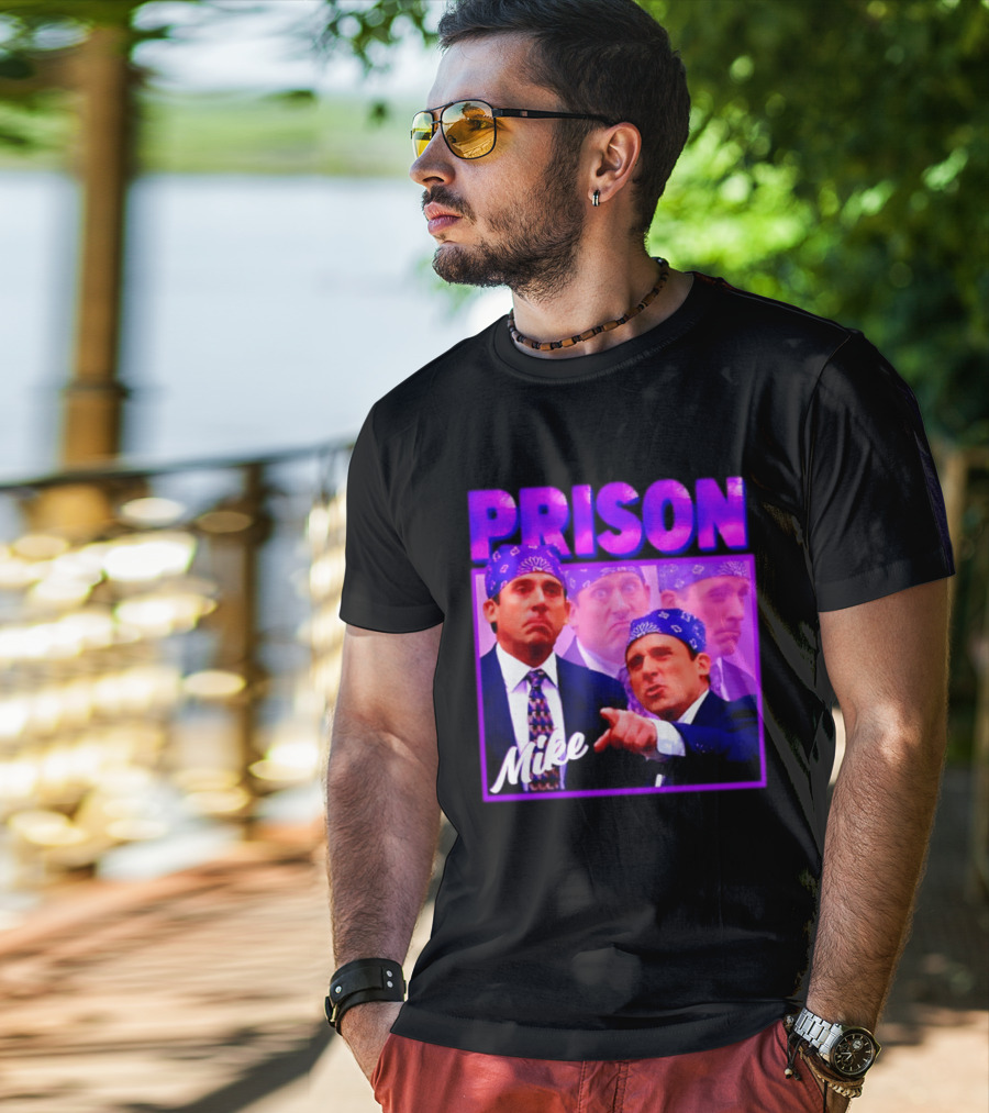 Prison Mike The Office Steve Carell Michael Scott Bandana Suit T-Shirt
