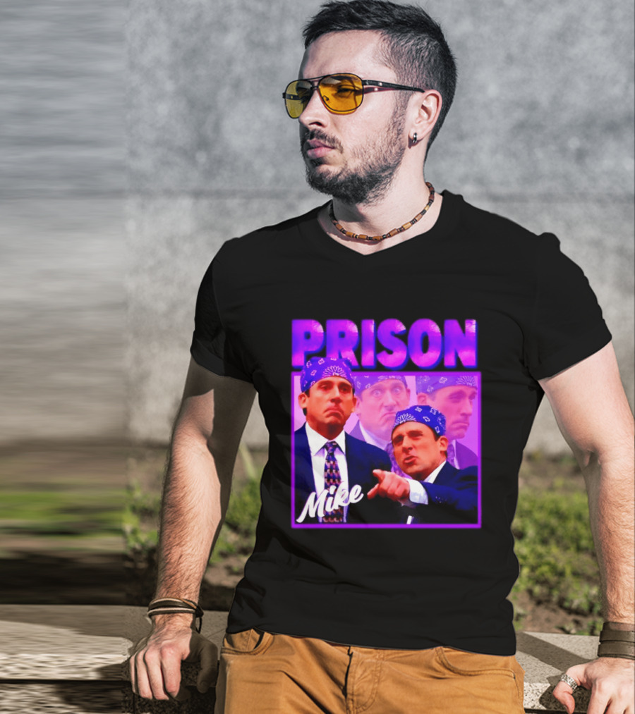 Prison Mike The Office Steve Carell Michael Scott Bandana Suit T-Shirt