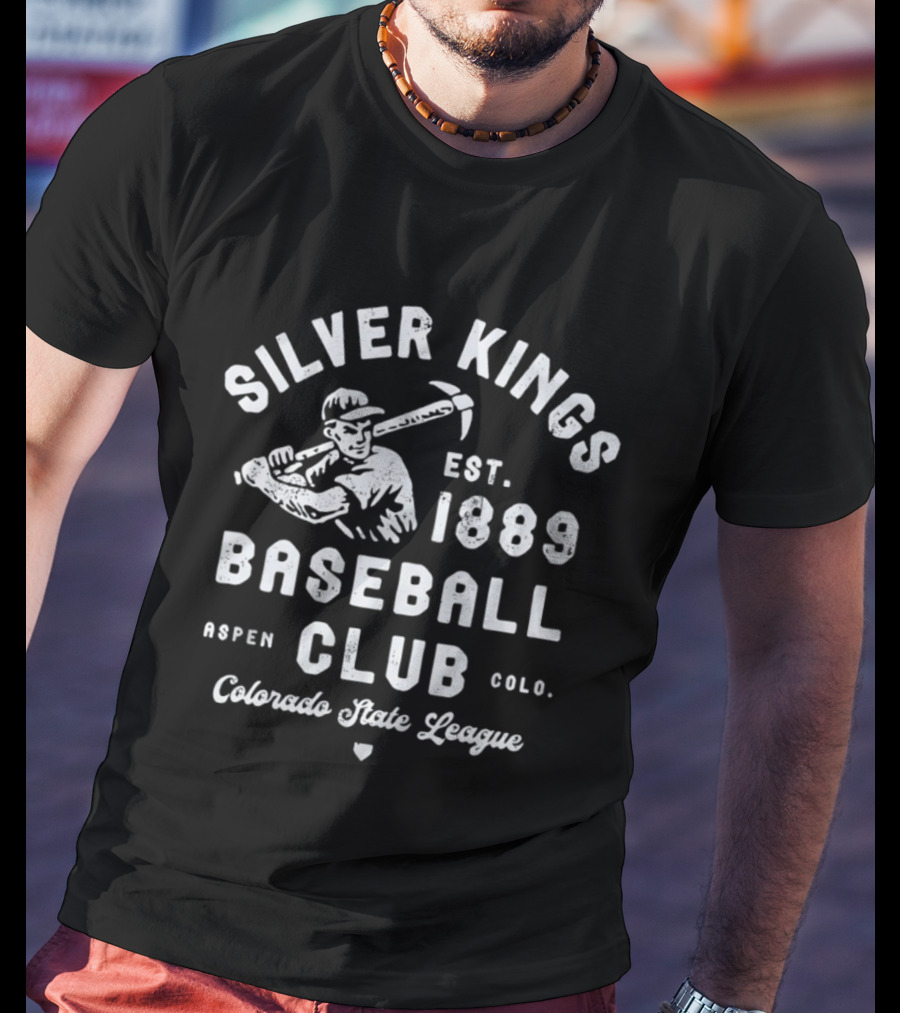 Silver Kings Baseball Club Est 1889 Aspen Colorado State League Colo T-Shirt