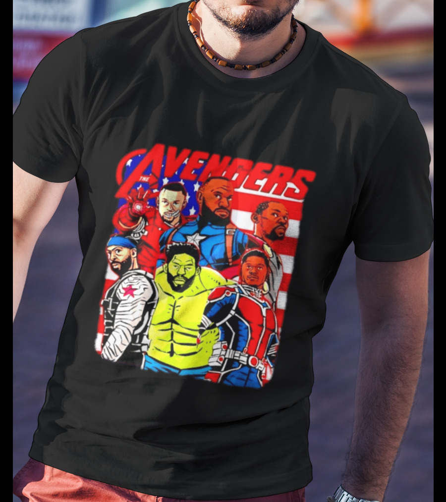 Avengers Basketball Superstars LeBron James Stephen Curry Kevin Durant Anthony Davis Hulk Ant Man T-Shirt