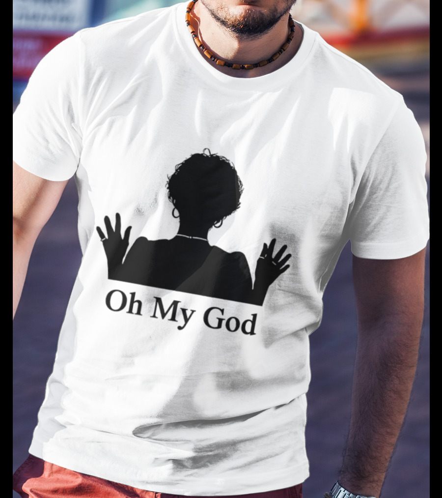Oh My God Silhouette Hands Up Expression T-Shirt