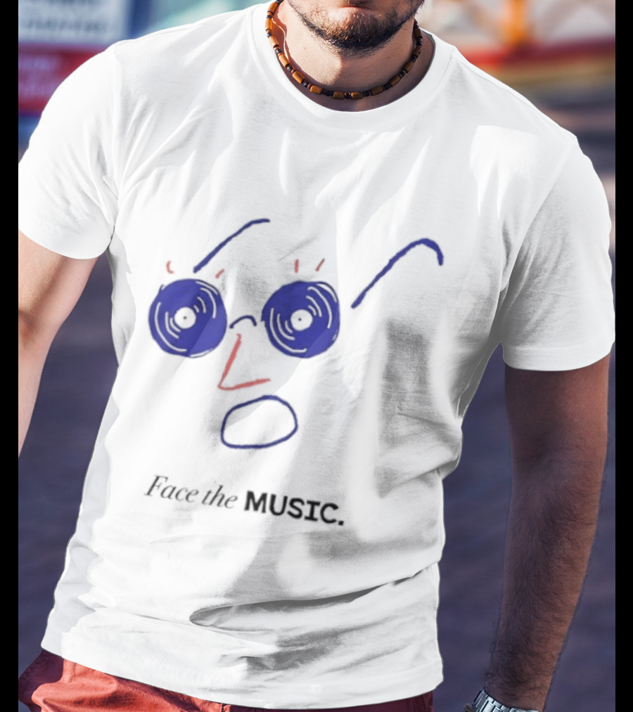 Face The Music Vinyl Record Audiophile Minimalist T-Shirt