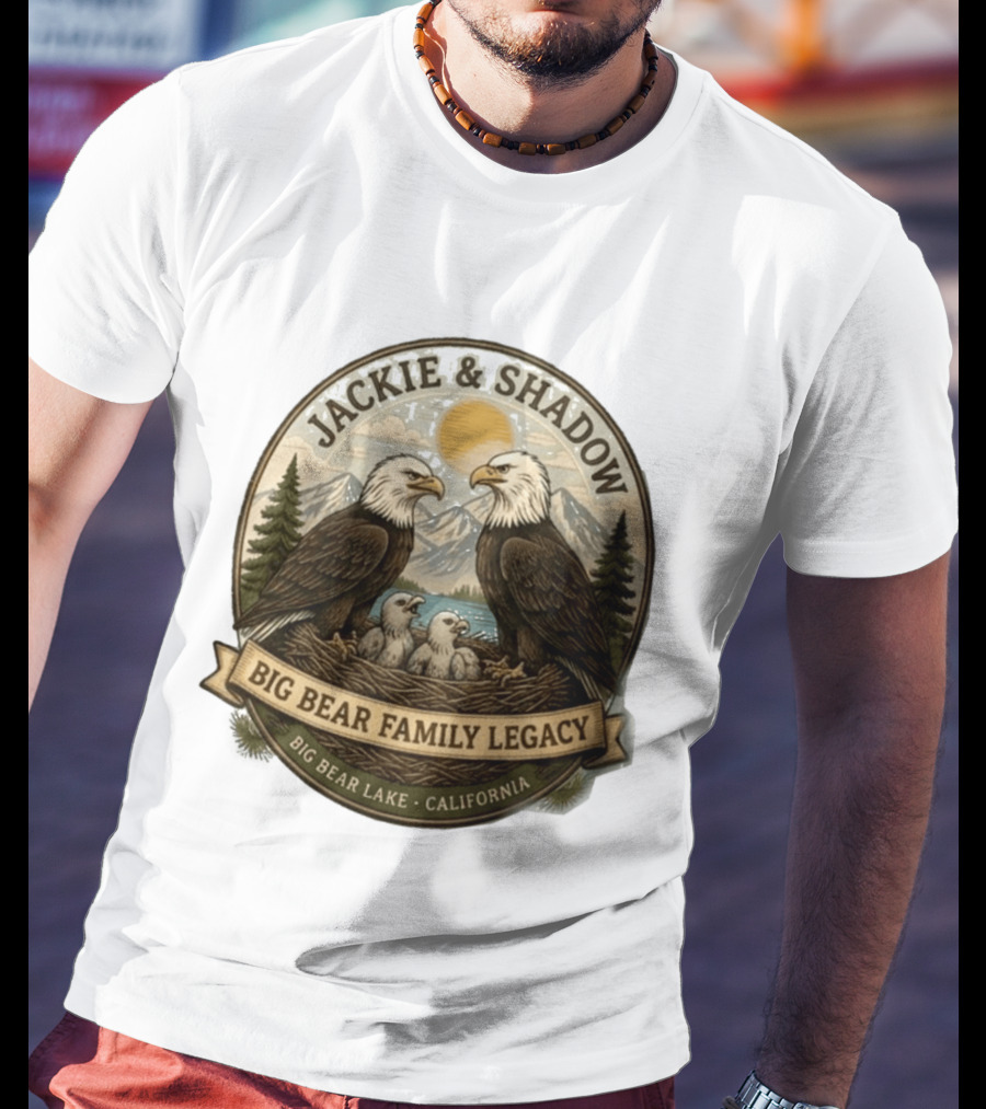 Jackie & Shadow Big Bear Family Legacy Big Bear Lake California Bald Eagles T-Shirt