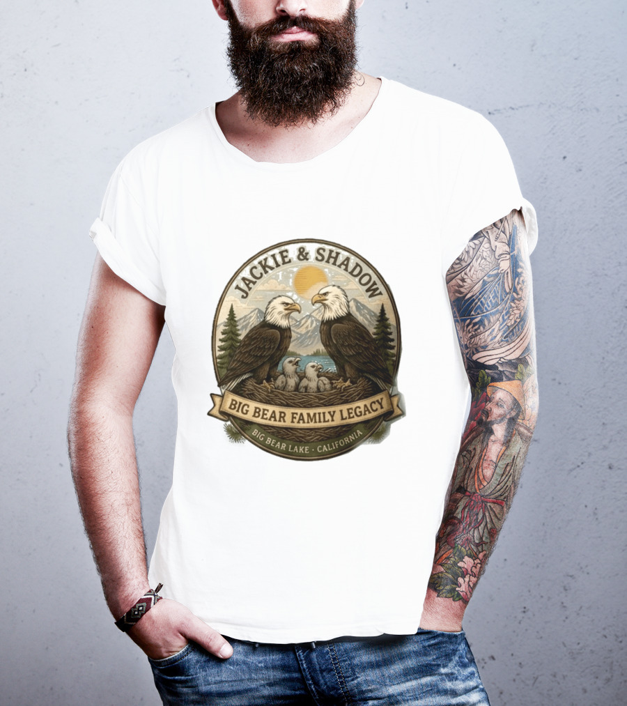 Jackie & Shadow Big Bear Family Legacy Big Bear Lake California Bald Eagles T-Shirt