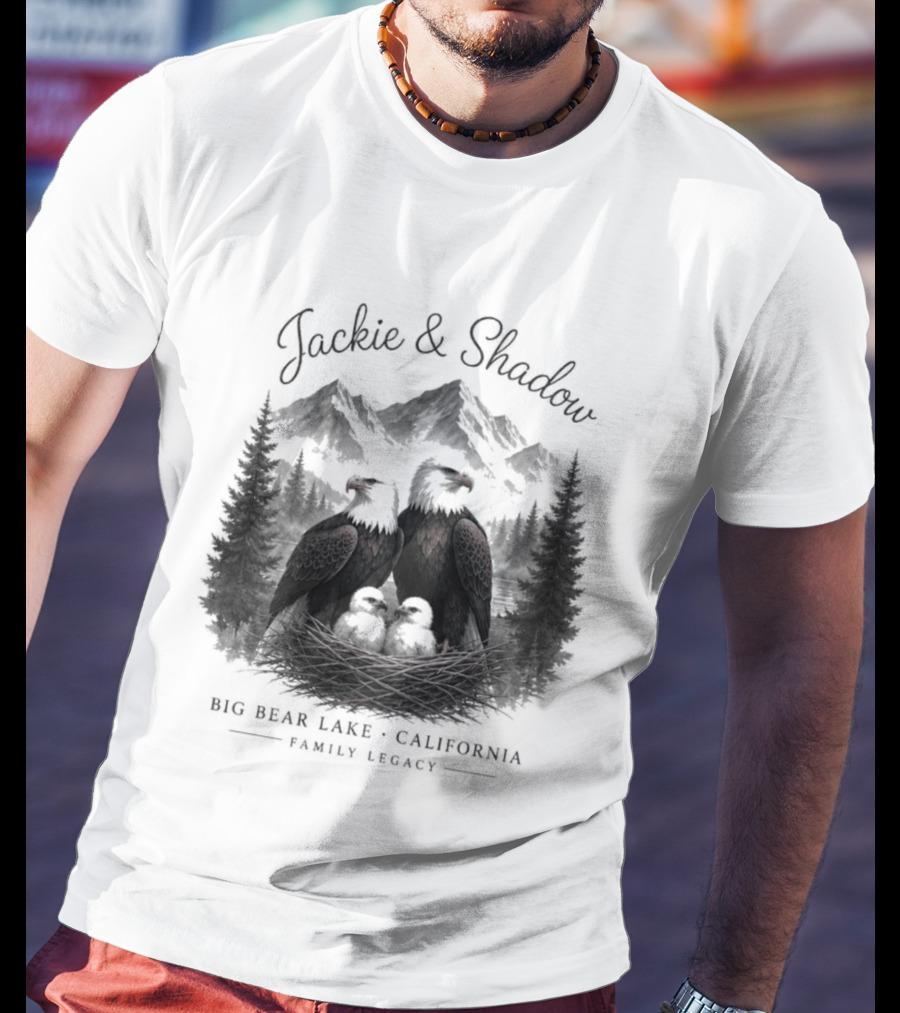 Jackie And Shadow Bald Eagles Big Bear Lake California Family Legacy T-Shirt