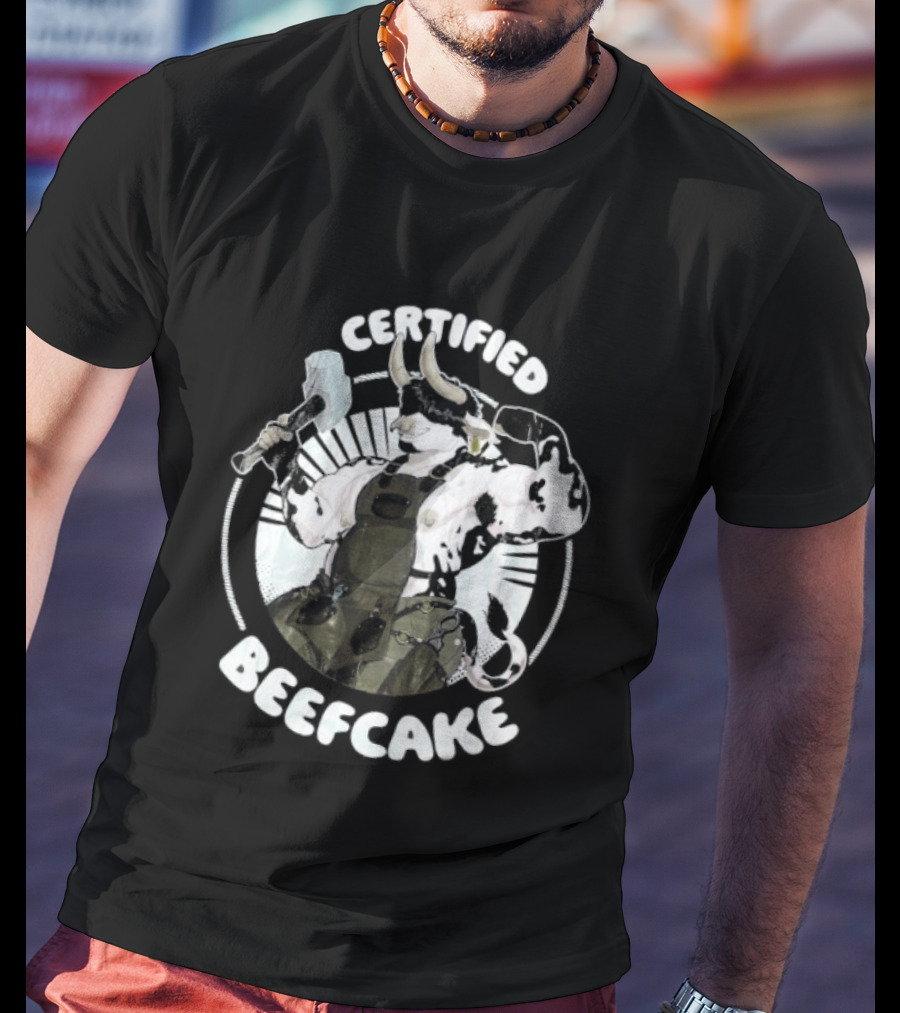 Certified Beefcake Muscular Bull Blacksmith T-Shirt