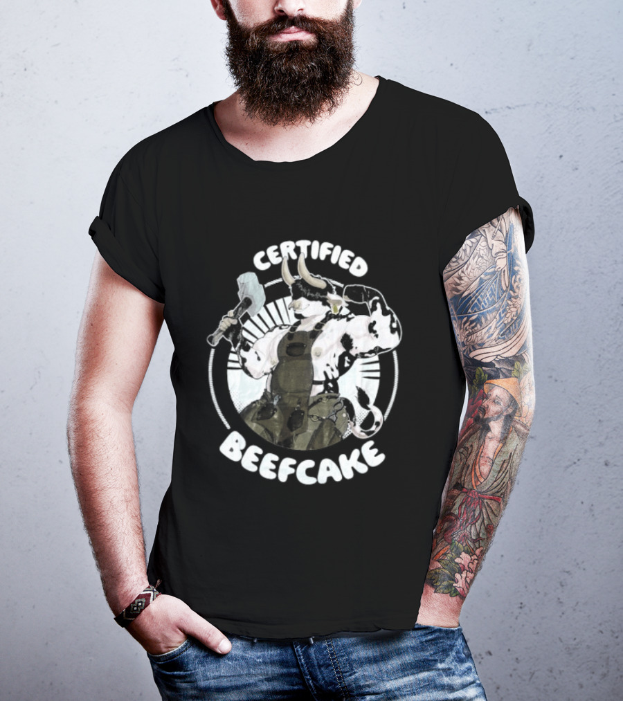 Certified Beefcake Muscular Bull Blacksmith T-Shirt