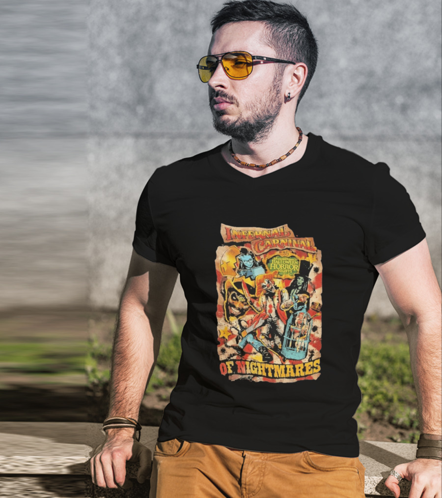 Infernal Carnival Halloween Horror Nights Of Nightmares 2026 T-Shirt