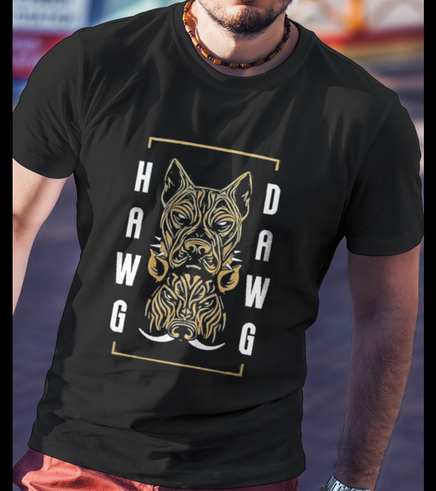 Hawg Dawg Pitbull Boar Two Faced Canine T-Shirt