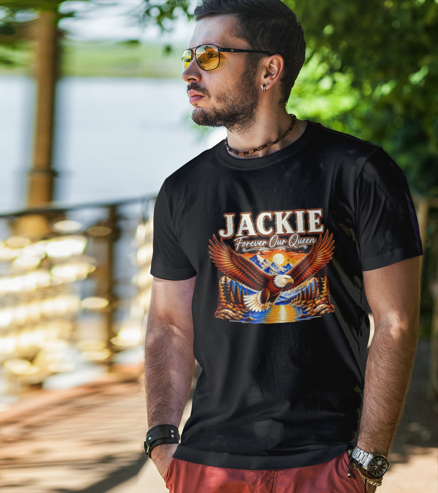 Jackie Forever Our Queen Majestic Eagle Mountain Sunset T-Shirt