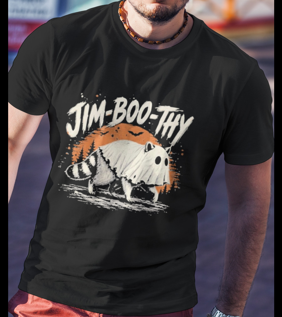Jim Boo Thy Halloween Raccoon Ghost Costume T-Shirt
