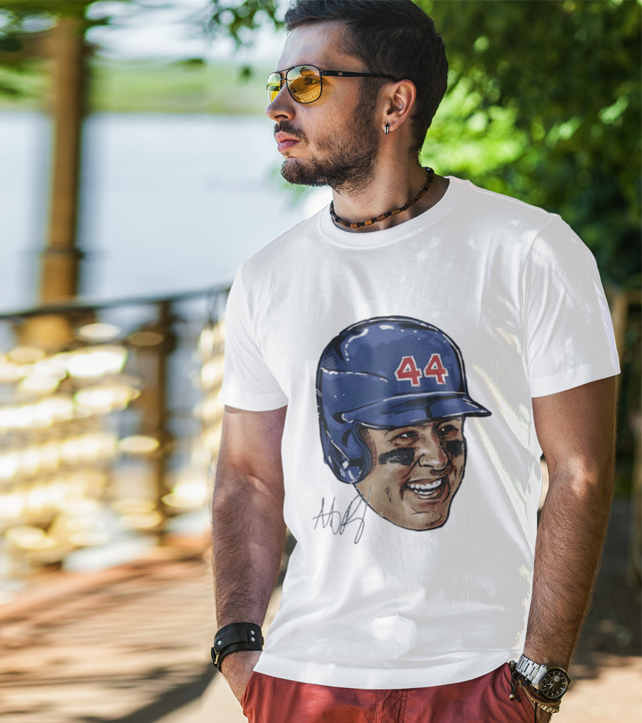 Anthony Rizzo 44 Chicago Cubs Iconic Smile Swag Head T-Shirt