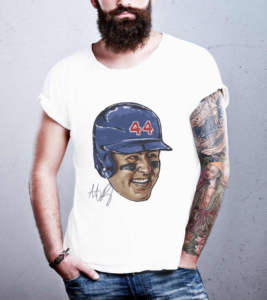 Anthony Rizzo 44 Chicago Cubs Iconic Smile Swag Head T-Shirt
