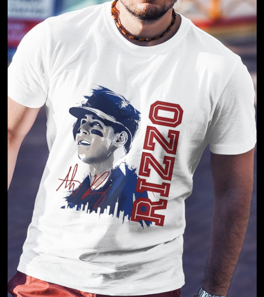 Anthony Rizzo Cubs Splatter Illustration Rizzo T-Shirt