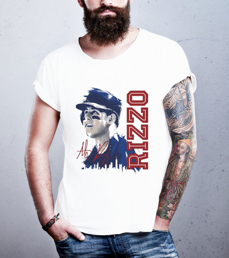 Anthony Rizzo Cubs Splatter Illustration Rizzo T-Shirt