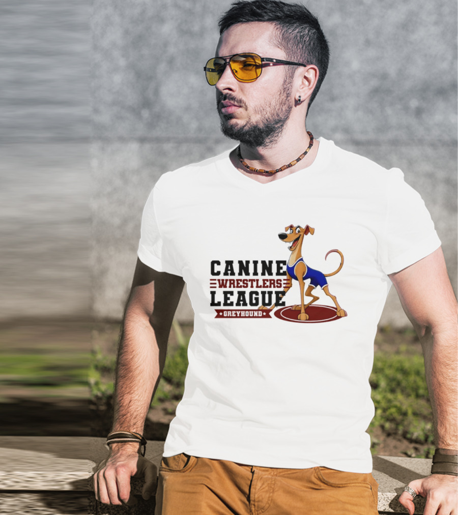 Canine Wrestlers League Greyhound T-Shirt