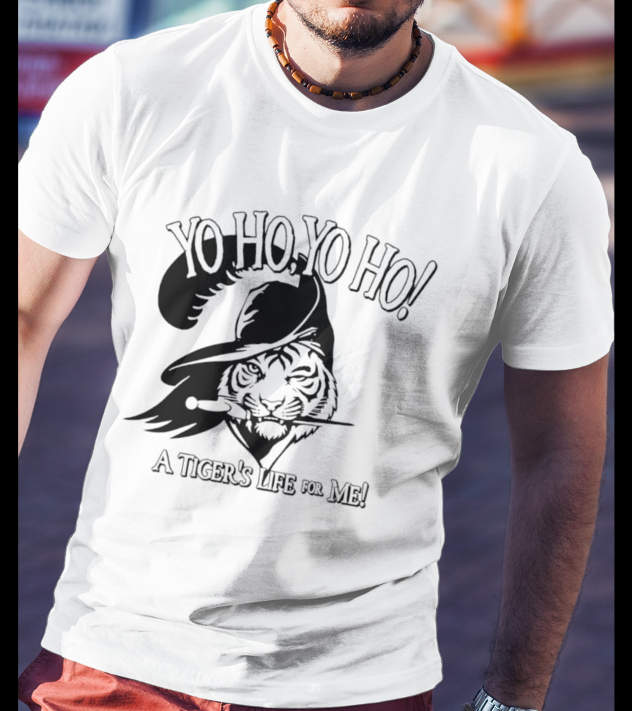 Yo Ho Yo Ho A Tiger's Life For Me Cincinnati Bengals Tiger Pirate T-Shirt