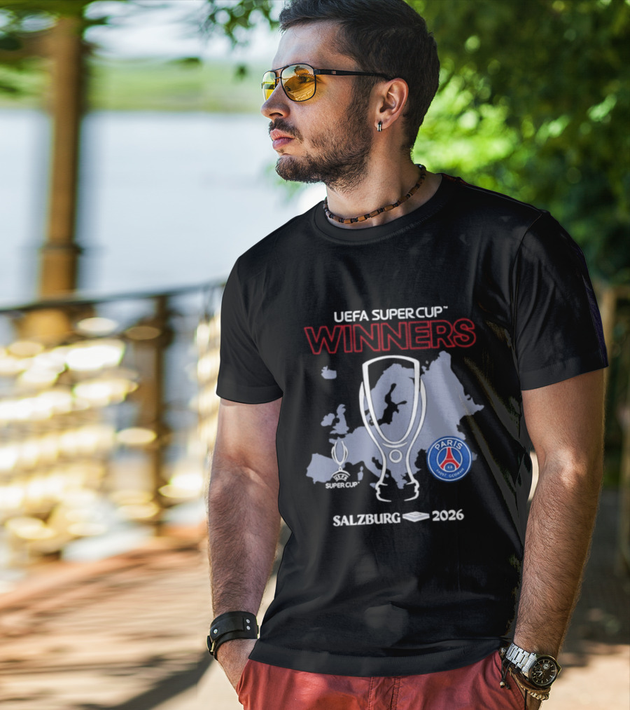 UEFA Super Cup Winners Paris Saint Germain Salzburg 2026 T-Shirt