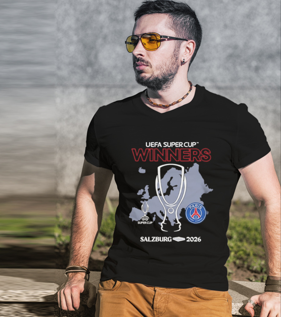 UEFA Super Cup Winners Paris Saint Germain Salzburg 2026 T-Shirt