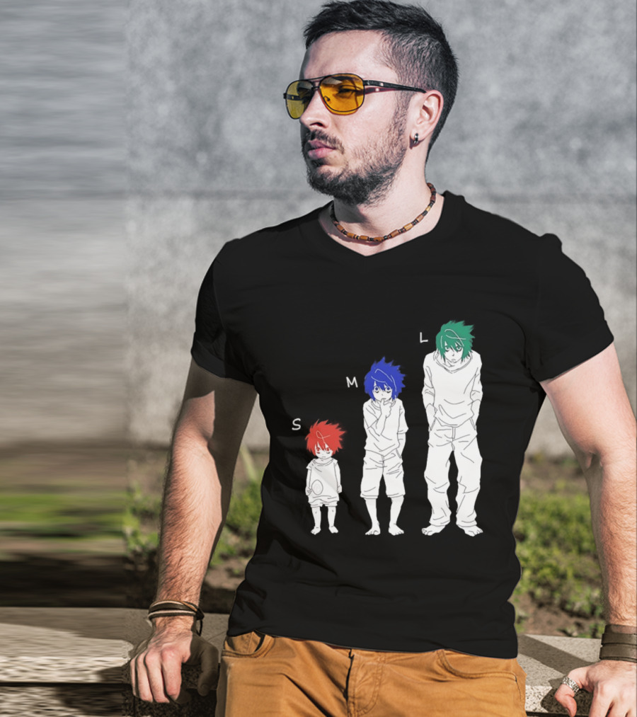 S M L Beyond Birthday Mello L Lawliet Colorful T-Shirt