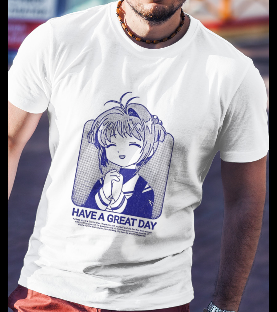 Have A Great Day Sakura Kinomoto Anime Cardcaptor Look T-Shirt