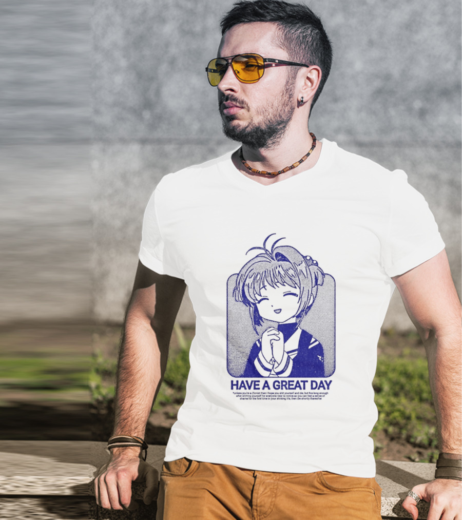 Have A Great Day Sakura Kinomoto Anime Cardcaptor Look T-Shirt