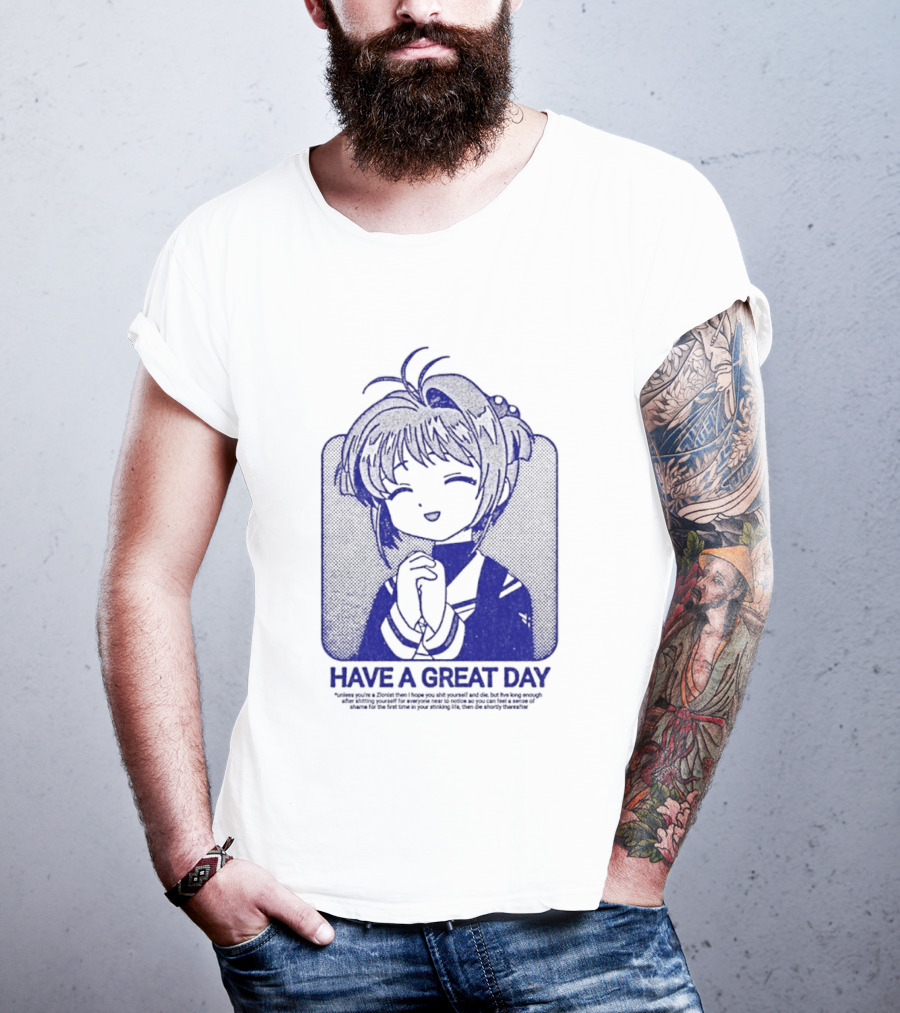 Have A Great Day Sakura Kinomoto Anime Cardcaptor Look T-Shirt