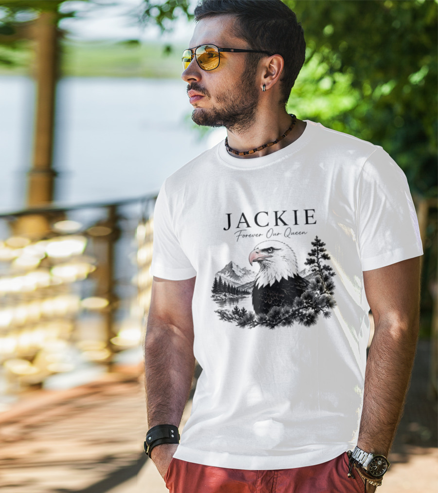 Jackie Forever Our Queen Eagle Mountain Landscape T-Shirt