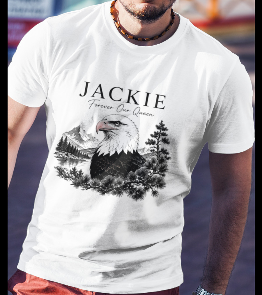 Jackie Forever Our Queen Eagle Mountain Landscape T-Shirt