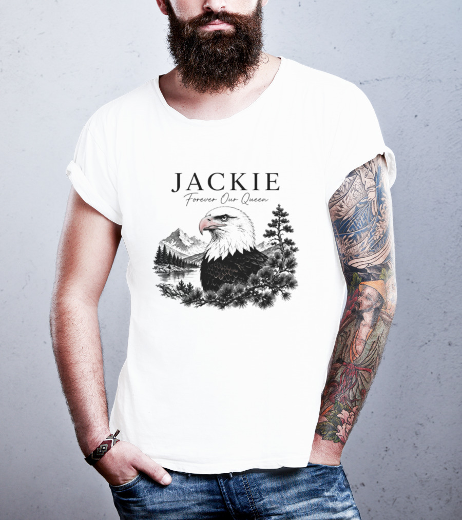 Jackie Forever Our Queen Eagle Mountain Landscape T-Shirt