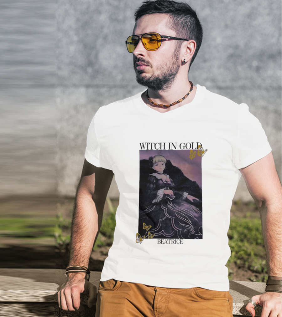 Witch In Gold Beatrice Butterflies Umineko When They Cry T-Shirt
