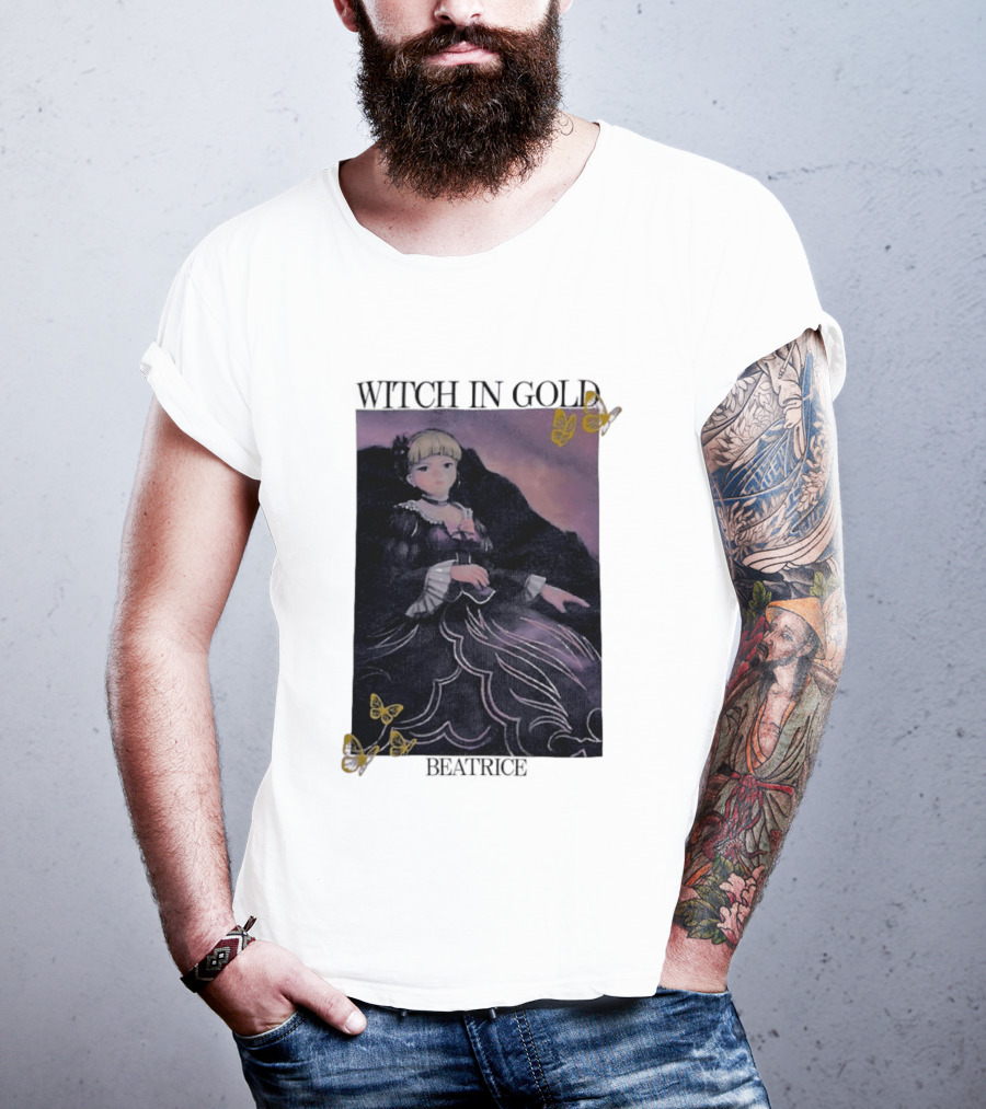 Witch In Gold Beatrice Butterflies Umineko When They Cry T-Shirt