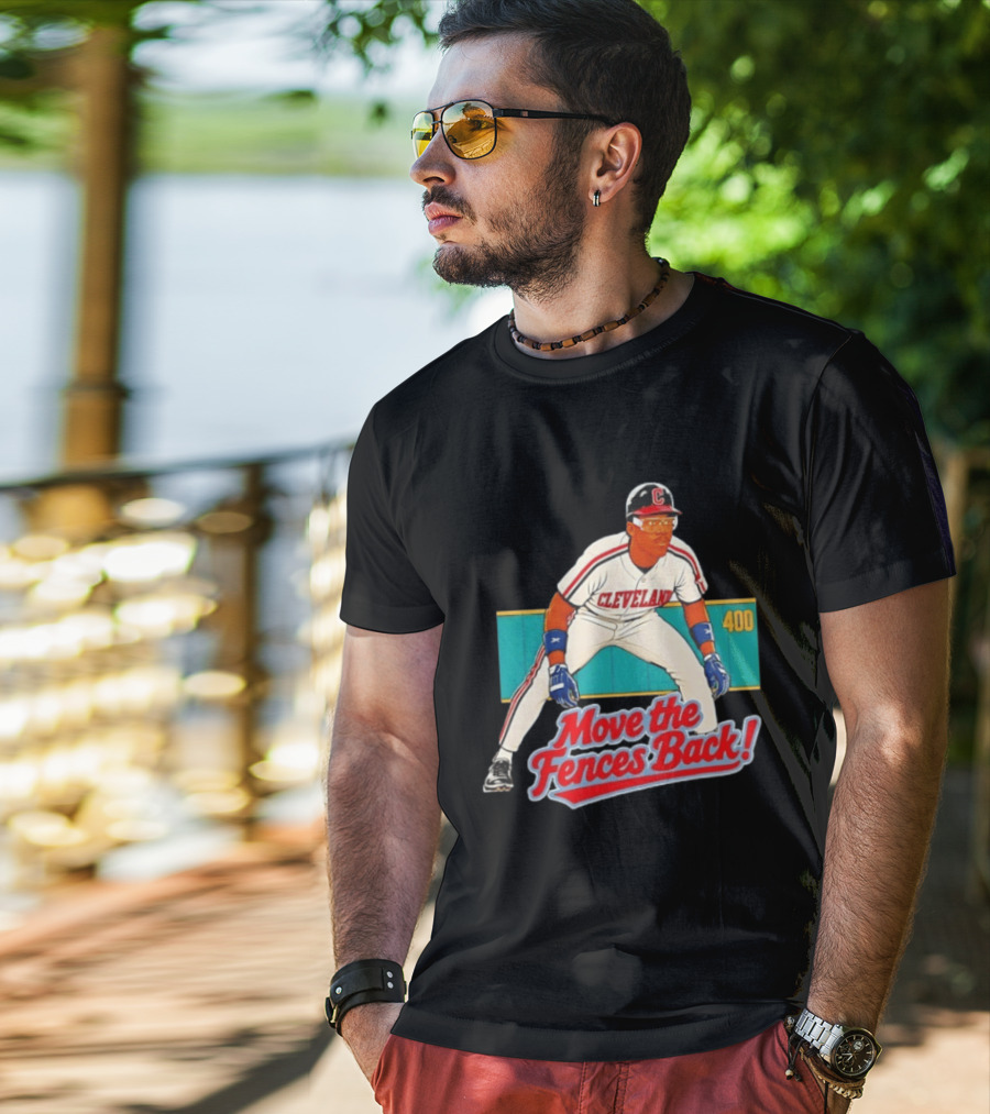 Move The Fences Back Cleveland Indians Alex Cole 400 T-Shirt