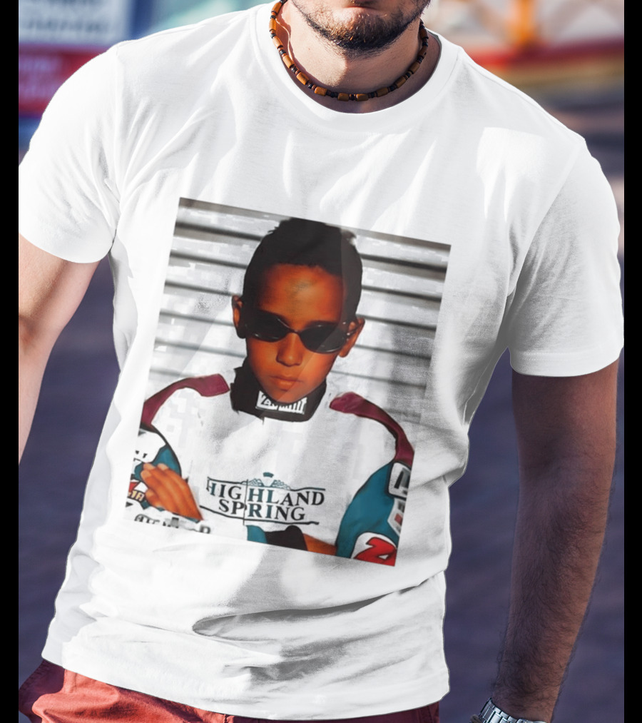 Lewis Hamilton Highland Spring Racing Attire Youthful Champion T-Shirt