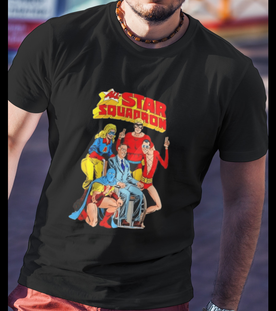 All Star Squadron DC Comics Superhero Team Cover T-Shirt