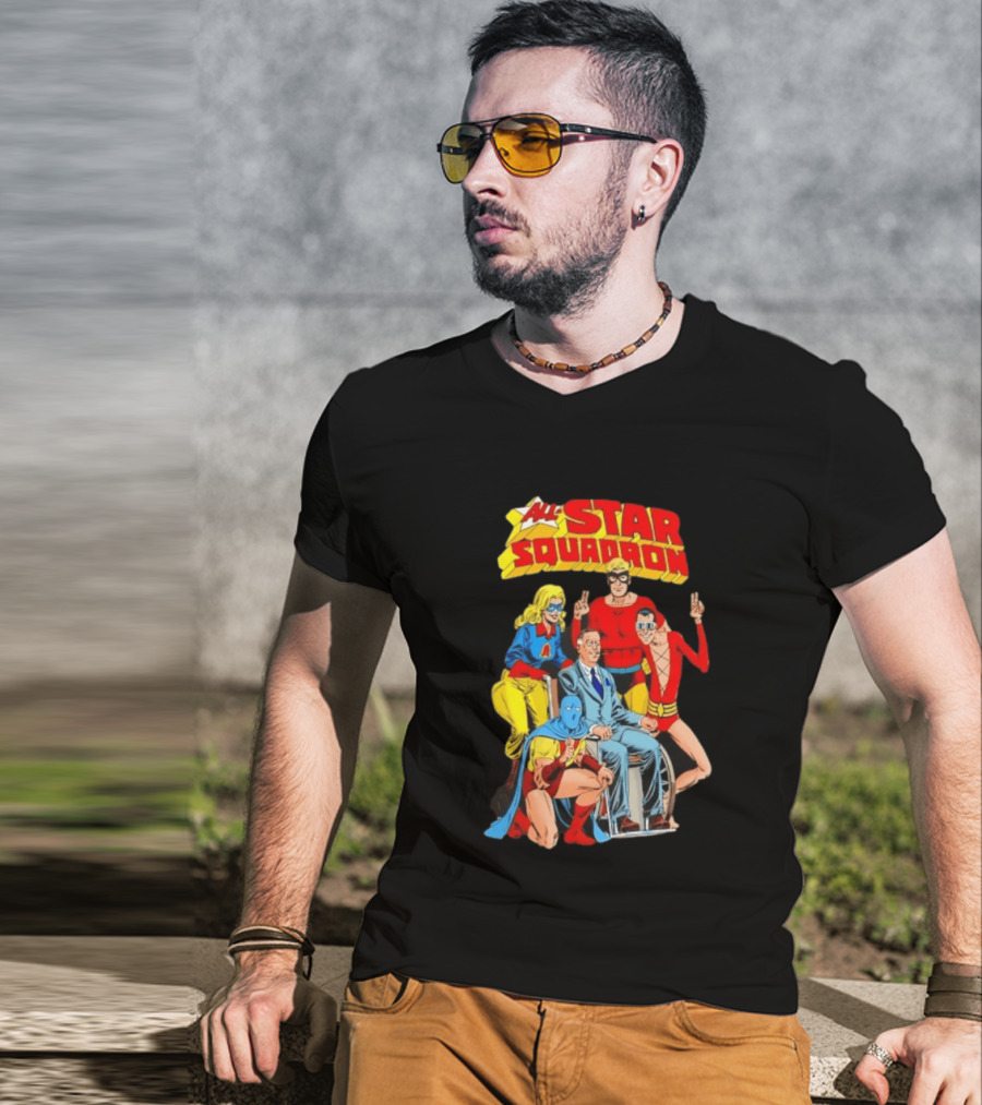 All Star Squadron DC Comics Superhero Team Cover T-Shirt