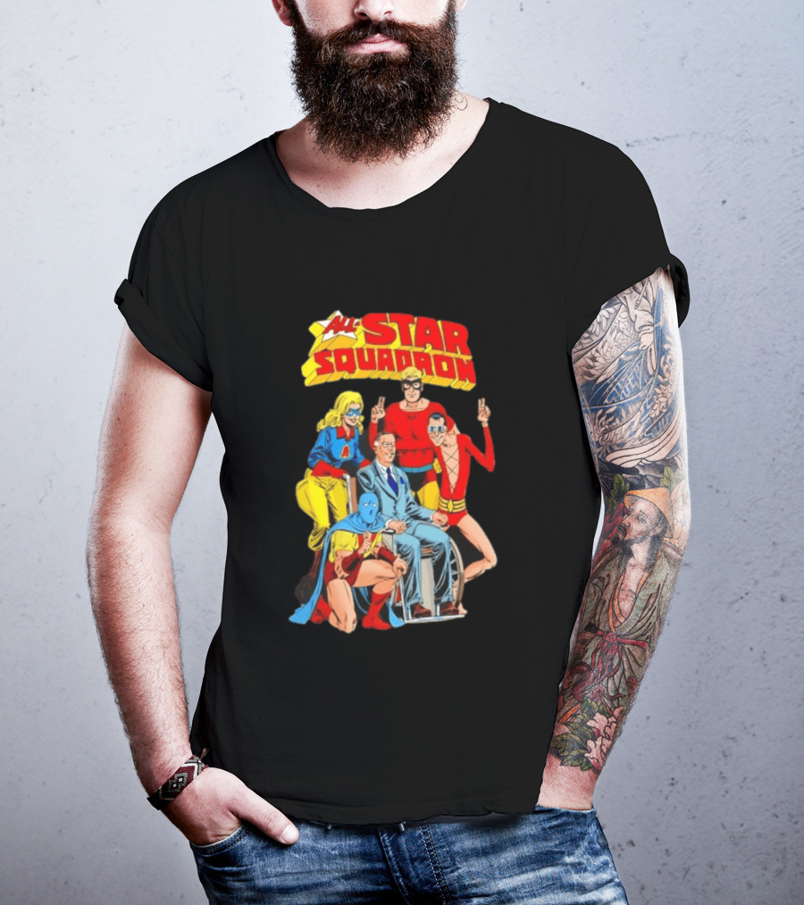 All Star Squadron DC Comics Superhero Team Cover T-Shirt