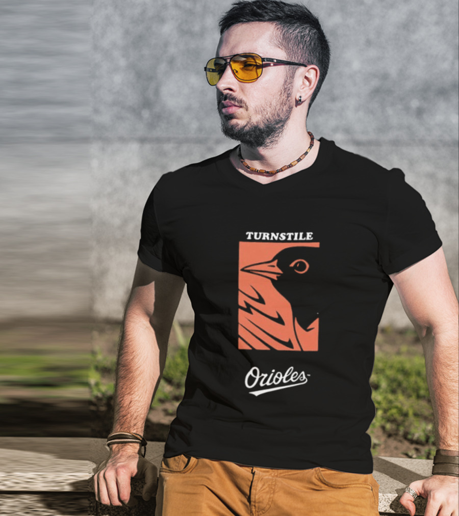 Baltimore Orioles Turnstile 2026 These Birds Not Meant To Fly Alone Two Sided T-Shirt