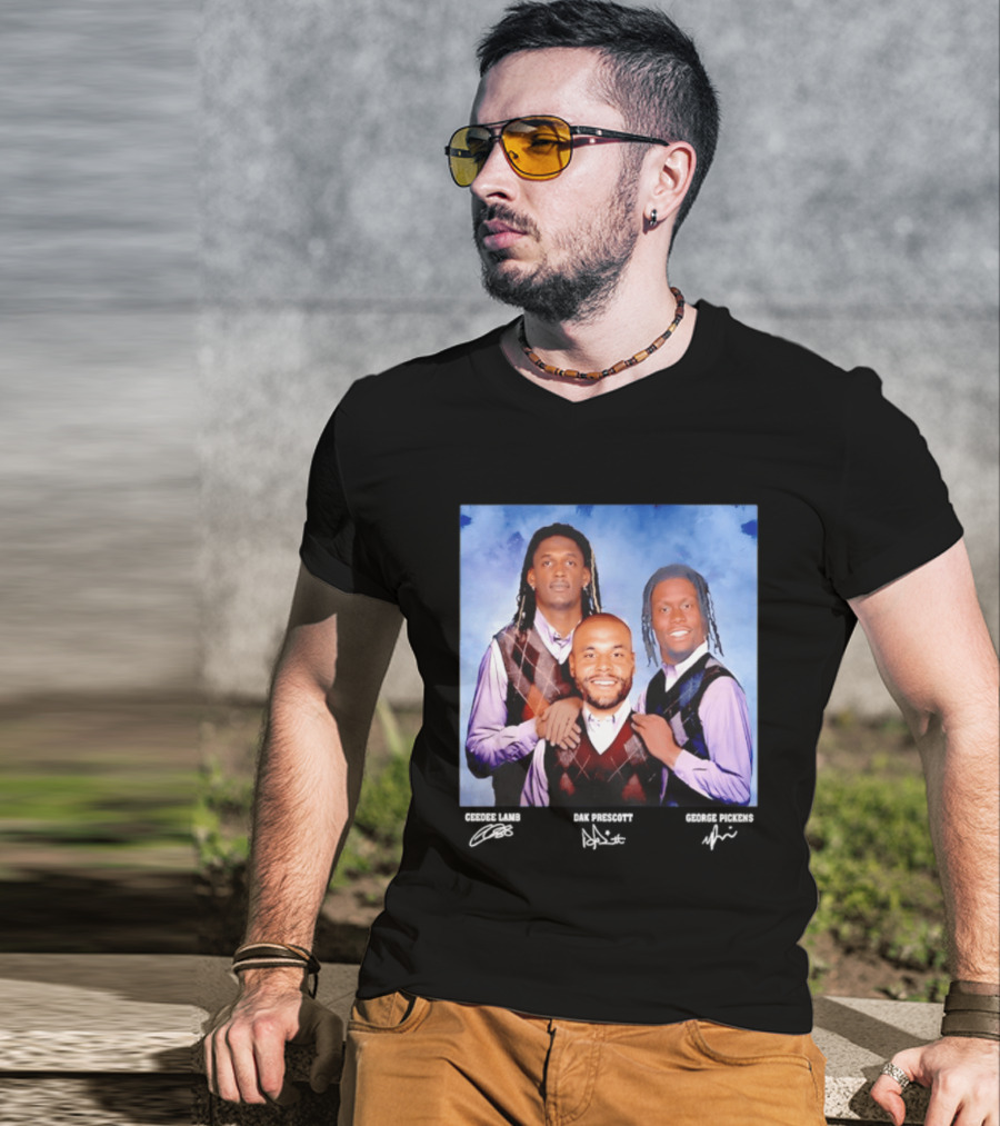 CeeDee Lamb Dak Prescott George Pickens Dallas Cowboys Pittsburgh Steelers Step Brothers T-Shirt