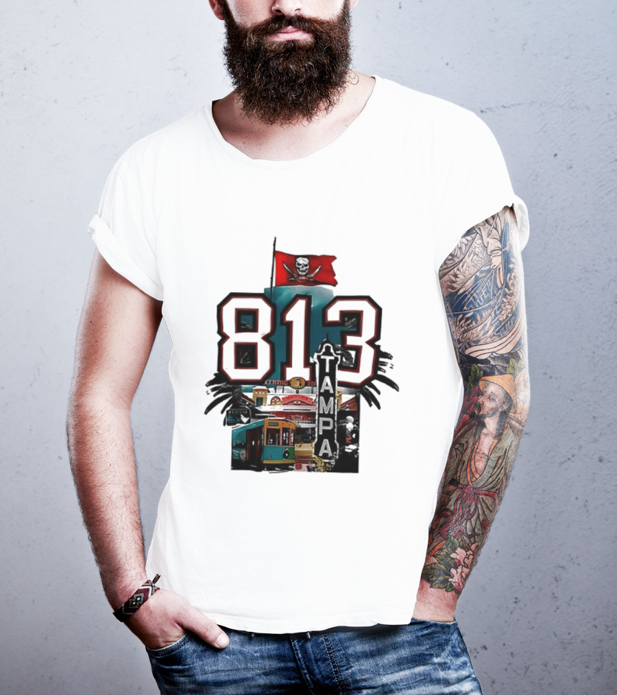 Tampa Bay Buccaneers 813 Day Raise The Flags Established 1976 Two Sided T-Shirt
