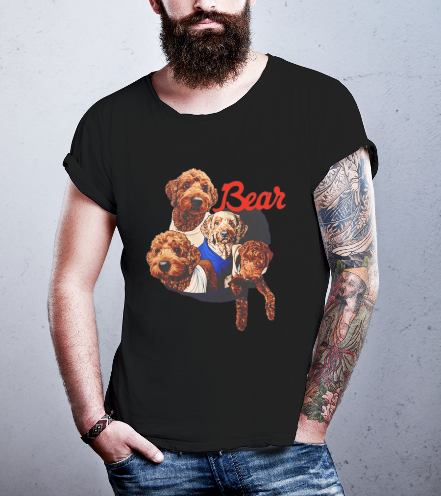 Chicago Bears Goldendoodle Four Dogs Bear T-Shirt